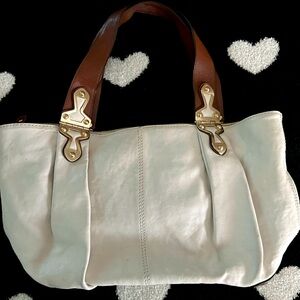 Michael Kors off white leather bag